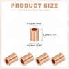 sourcing map 1/16"(1mm) Wire Rope Stop Sleeve, Copper Crimping Loops