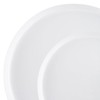 EcoQuality 5.5 inch Transparent White Plastic Dessert Plates – Elegant,