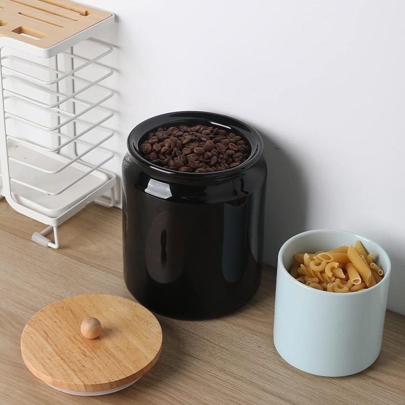 Sweejar Ceramic Kitchen Canisters, 58 FLOZ Porcelain Food Storage Jar
