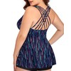 Yonique - playera tankini de talla grande para mujer, sin