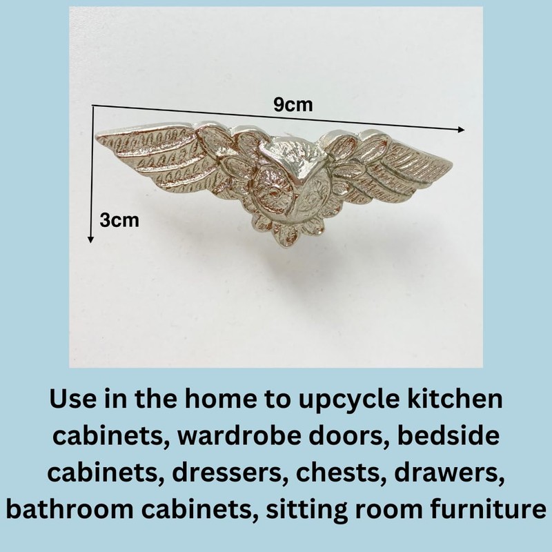 Silver Animal Metal Drawer Pulls Knobs Cupboard Bedroom Kitchen Upcycle