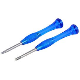 Small Precision Screwdriver Set, 3mm PH0 Phillips Cross Head and 3mm Slotted Flat Head Screwdriver