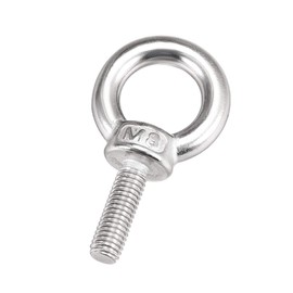 sourcingmap Lifting Eye Bolt M8 x 25mm Male Thread 304 Stainless Steel for Hanging, Pack of 2