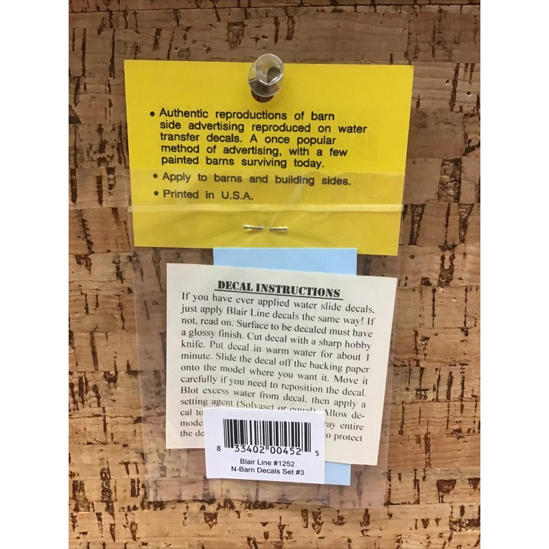 Blair Line Barn Signs #3 N Scale No 1252: Bank,