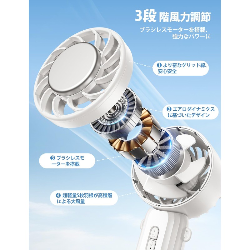 [Cooling Plate Instantaneous Cooling] Handy Fan, Handheld Fan, Lamicall, Foldable,