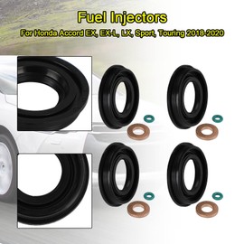 Areyourshop 4x Injector Seals fit for Citroen Relay 2.2 HDI 100 2006-2013, for Ford Transit MK7 2.2/2.4/3.2 TDCi 2006-2014