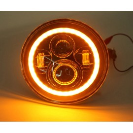 Bricologht 4PCS 7" LED Headlight & 4'' Fog Light Combo Kit For 2006-2010 Hummer H1 H2 H3