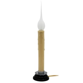 Creative Hobbies 7 Inch Electric Rustic Country Candle Lamp with On/Off Switch, 5 Foot Ivory Cord