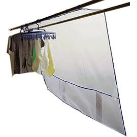 Good Living Veranda Cover, Convenient Sheet, Approx. 70.9 x 63.0 inches (180 x 160 cm), Includes 2 Anti-Slip Clips, Private Guard, Blindfold, Rain Protection, Just Put it on a Rod, Easy to Install, Translucent and Air-permeable, Safe for Laundry