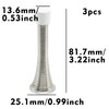 3X Wall Mounted Chrome Spring Door Stop Sprung Stopper Skirting
