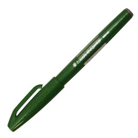Pentel SES15C-D felt-tip pen with flexible brush-like tip green