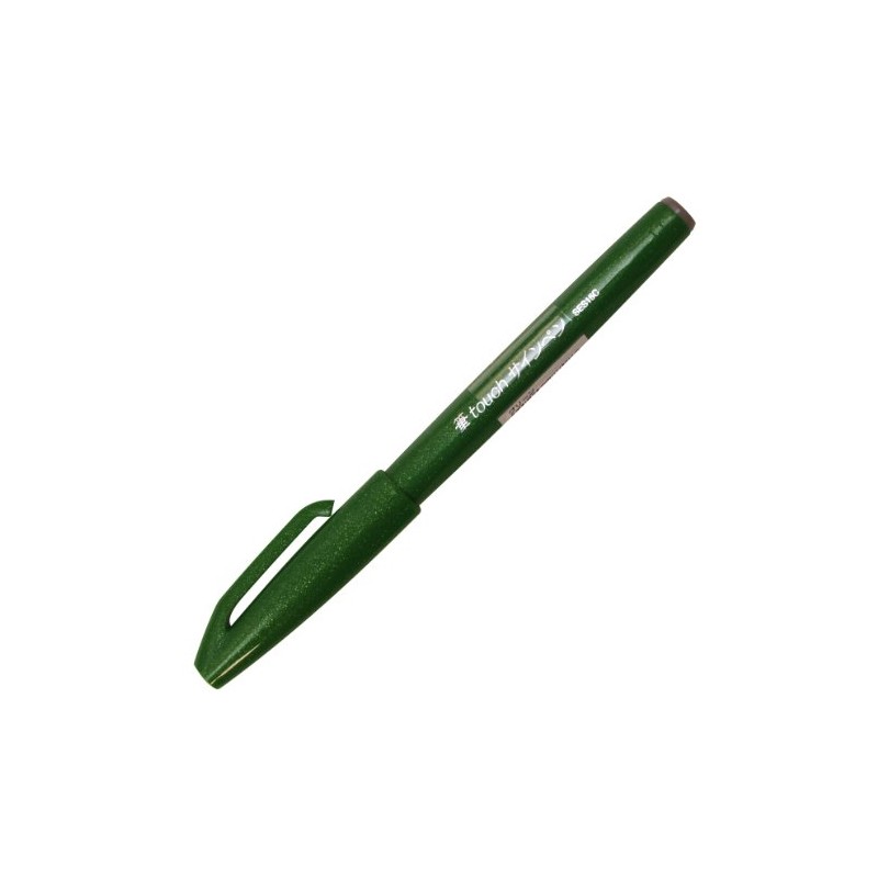 Pentel SES15C-D felt-tip pen with flexible brush-like tip green