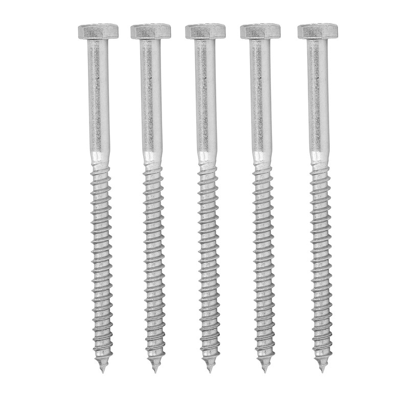304 Stainless Steel Half Thread Bolt Wood Hex Lag Screws