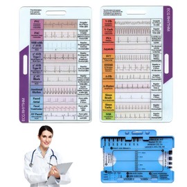 Ecg 7 Step Ruler Ecg/Ekg Interpretation Tool Ecg Pocket Card Interpretation Transparent EKG Calipers Measuring Tool Ecg Ruler Pocketcard Easy to Carry ECG Ruler Follow a 7 Step Plan Tool