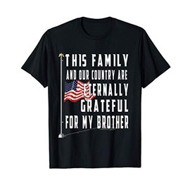 Memorial Day Military Family American Flag Fallen Brother Women Kids Men T-Shirt