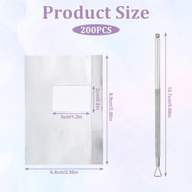 200Pcs Nail Foil Wraps,Gel Nail Polish Remover Pads with Cuticle Scraper Nail Polish Remover with Pre-attached Lint Free Pad