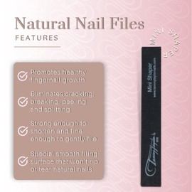 Tammy Taylor Natural Nail ‘Mini’ Shaper Files | Promote Natural Growth | Strong, Yet Gentle Abrasion | Shorten and File Without Ripping or Tearing | 50pcs