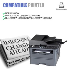 4 Pack TN760 Black Toner Cartridge Replacement for Brother TN760 Work with DCP-L2550DW MFC-L2710DW L2750DW L2750DWXL HL-L2350DW L2370DW/DWXL L2390DW L2395DW| TN760