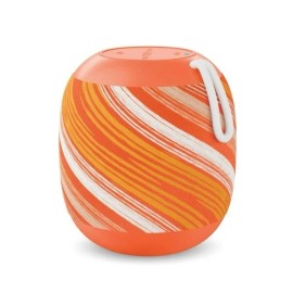 Onn. Groove 21 Barrel Portable Bluetooth Speaker - Orange - IPX5 Water Resistant