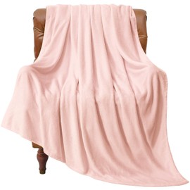 BEDELITE Fleece Blanket Pink Morn Throw Blankets for Couch & Bed, Luxury Plush Cozy Fuzzy Blanket 50" x 60", Super Soft Warm Lightweight Throw Blanket for Travel Camping