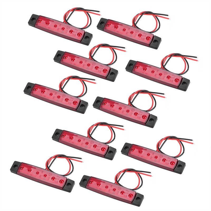 10Pcs/Set Truck Side Marker Light Signal Warning Indicator Lamp with