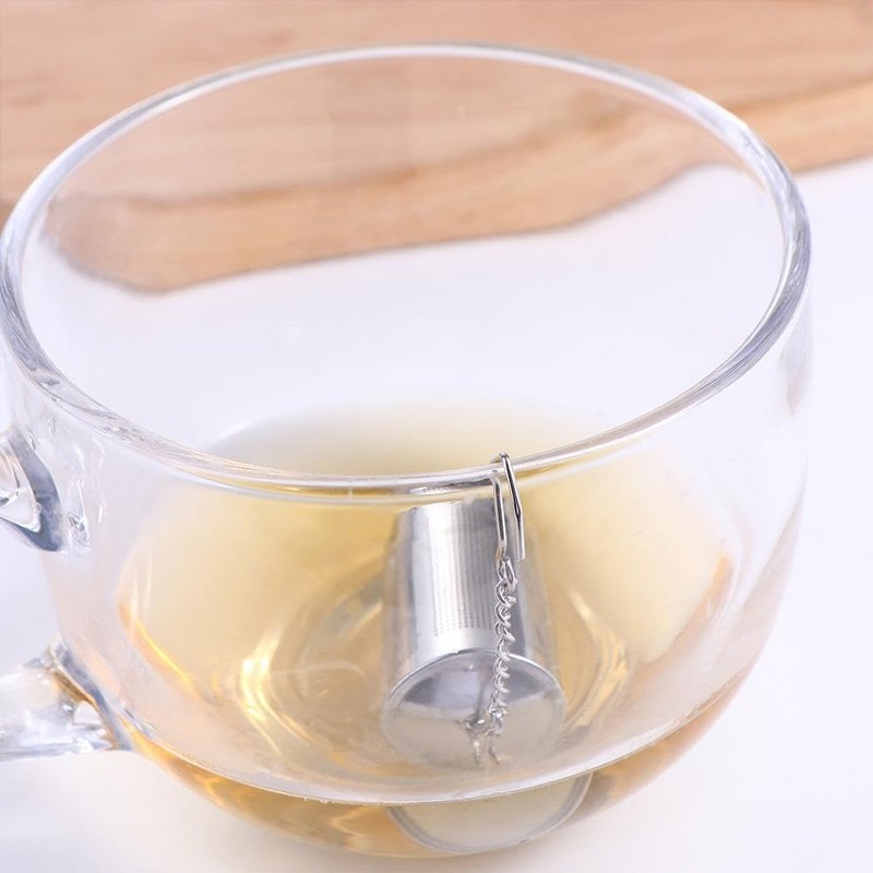 Pokinge 2 Pcs Large Tea Filters, Stainless Steel Tea Infuser