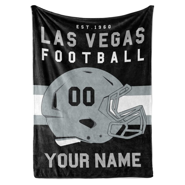 Personalized Football Throw Blanket for Kids and Adults | Warm