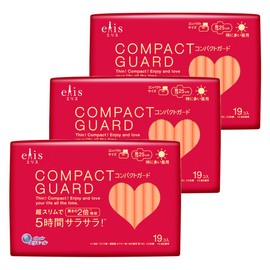 Ellis Compact Guard with Wings (For Especially Large Days), 9.8 inches (25 cm), 19 Sheets x 3