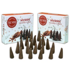 Myrrh - Scented Incense Cones - Total 20 Cone Incense - Dual Pack of 10 Insence Cones - Incense Cones Scented - Cone Incense Scents - Insense Cones - Incent Cone