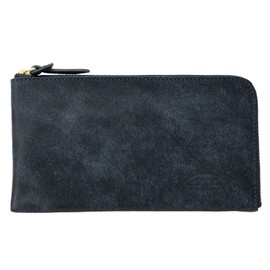 (Ikeno Hataginikawaten) Italian Pueblo Leather L-shaped Zipper Long Wallet (Men's Wallet Long Wallet Wallet Coin Case Card Ikenohata Silver Leather Shop Man Thin Pueblo Leather Genuine Leather