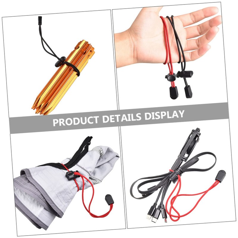 DOITOOL Elastic Bungee Cord 4pcs Tie Down Straps for Backpack