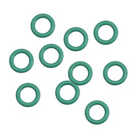 sourcing map Pack of 10 Fluorocarbon Rubber O Rings, 1.5mm Wide Rubber Seal Green 5mm x 8mm x 1.5mm