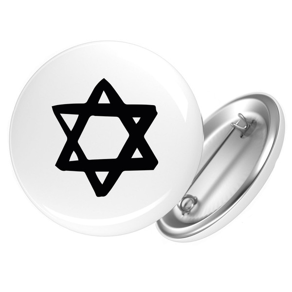 Huuraa Button Star of David Judaism Gift Size 25 mm