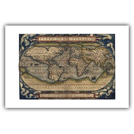The Ibis - Abraham Ortelius : ''Typus Orbis Terrarum (World Map)'' (Theatrum Orbis Terrarum, 1570) - Museum-Grade Giclee