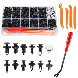 305 Pcs Car Trim Clips Set - Includes 300 Auto Fasteners & 5 Trim Removal Tools - Universal Car Body Trim-Clips for Door Panels & Bumpers