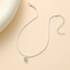 Wellike Silver Ankle Bracelets For Women Waterproof March Birthstone Anklets