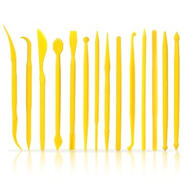 14pcs Plastic Clay Tools for Kids, Double-Ended Polymer Clay Tool Set Modeling Clay Sculpting Tools for Pottery Sculpture Ceramics Artwork Crafts