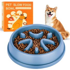 Slow Feeder Dog Bowl, Anti Choke Slow Eat Dog Bowl with Anti-Slip