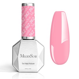 MelodySusie Thick Pink Gel Nail Polish,0.5fl oz Milky Pink Nails Soak Off UV LED Light Pink Gel Polish Christmas Gift for Women Nail Art Manicure Salon DIY Nail Design Decoration at Home-362