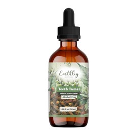 Earthley Wellness Teeth Tamer, Teething Relief for Babies & Kids, Soothes Drooling, Gum Discomfort & Irritability, Organic Herbal Formula, Sugar-Free, Packaging May Vary (1.69 oz, 500 doses)