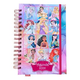 Agenda 2026 Inspirada En Princesas, Con Vista Semanal, Rosa