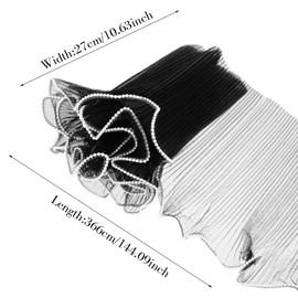 Ymapinc 4 Yard Black Pearl Mesh for Bouquets - Floral Mesh Paper for Flower Wrapping and Packing Bride Wedding Decorarion Mother's Day, Valentine's Day