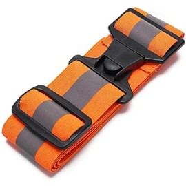 High Visibility Night Safety Running Gear Adjustable Reflective Strap for Running Walking CyclingPacking: 1-piece, Material: Polyester, Size: Adjustable, Color: Orange, Model Number: AS1-002
