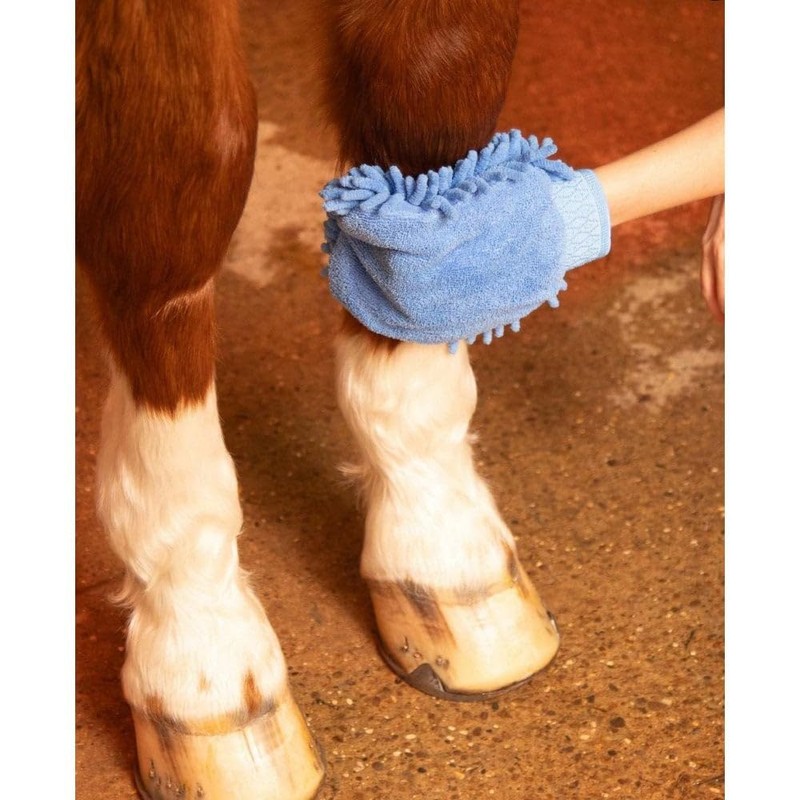 Premier Equine Microfibre Grooming Mitt 6058, peacock, 'One Size'