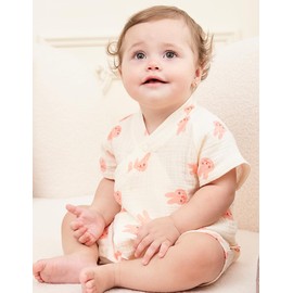 Japanese Kimono Baby Thobe Cotton Yarn Pajamas Robe 6-9 Months Rabbit