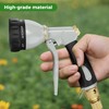 7-Funktionen Handbrause Garten, Metall Gartenbrause, Gartenschlauch Düse mit Verbindungen aus