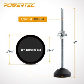 POWERTEC 71700-P4 Toggle Clamp Foot, 6" Long, 4 PK