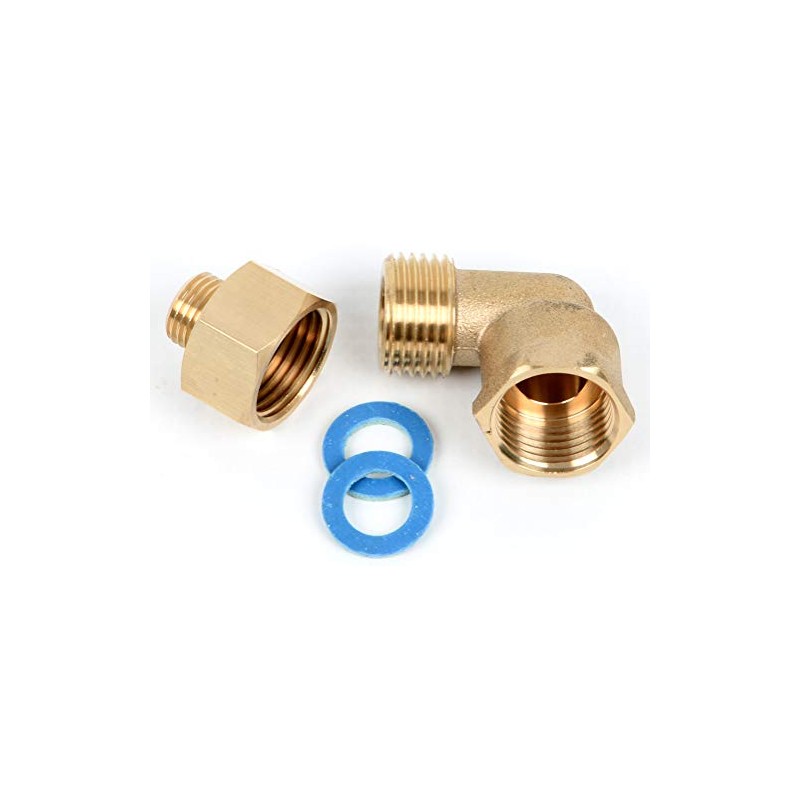 K&H Brass Gas Cooker Adaptor Set - Transition 1/2 Inch