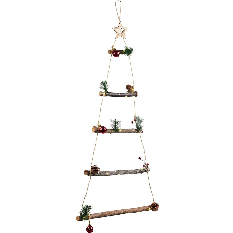 infactory Easter decoration: set of 2 decorative wooden ladders, 30