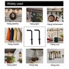IDEALSV Black 1 Inch 1 Shape Screw Hooks L Shape